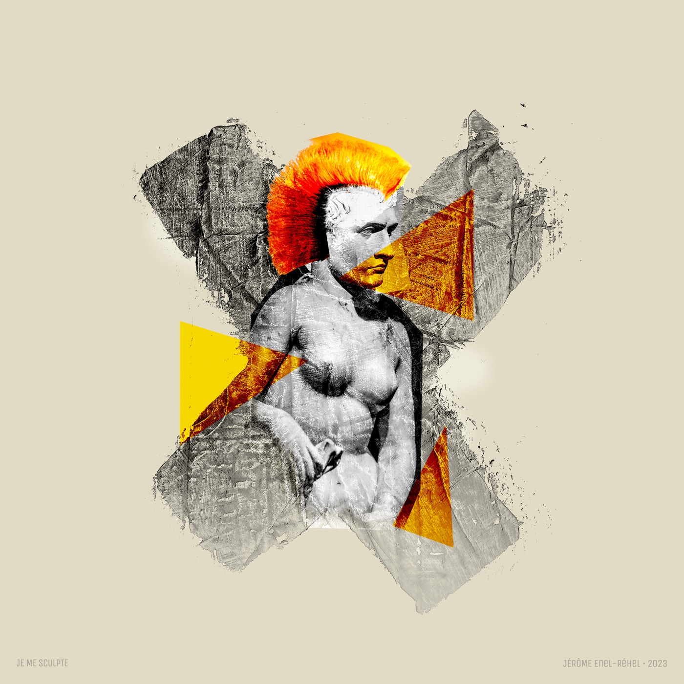Je me sculpte — collage de Jérôme Enel-Réhel