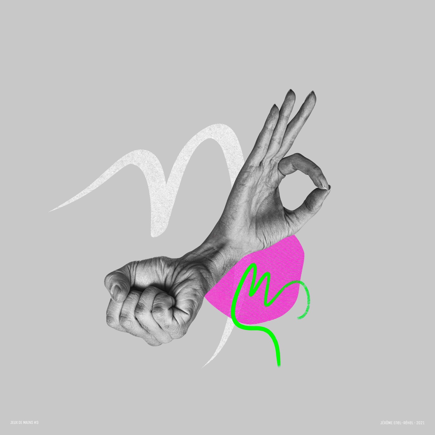 Jeux de mains · 2 — collage de Jérôme Enel-Réhel