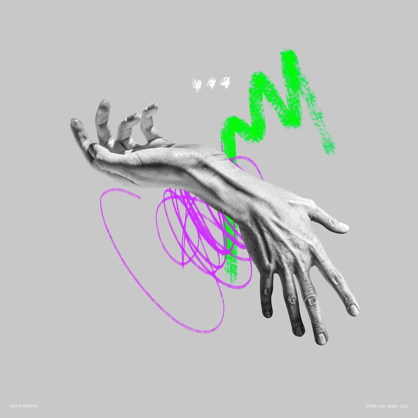 Jeux de mains · 3 — collage de Jérôme Enel-Réhel