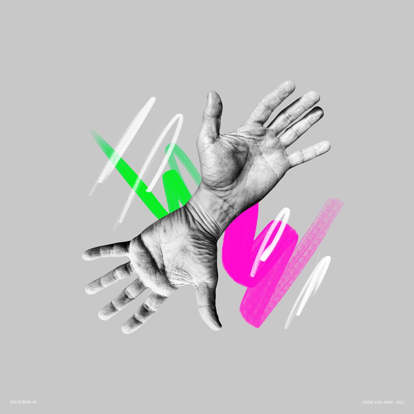 Jeux de mains · 4 — collage de Jérôme Enel-Réhel