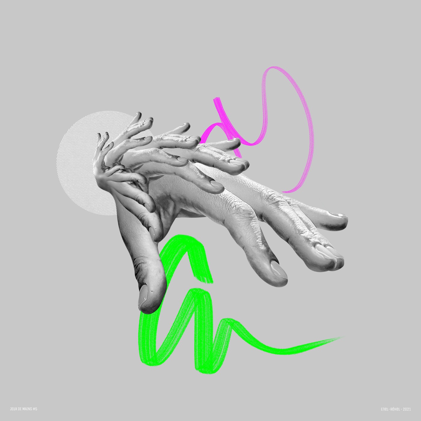 Jeux de mains · 5 — collage de Jérôme Enel-Réhel